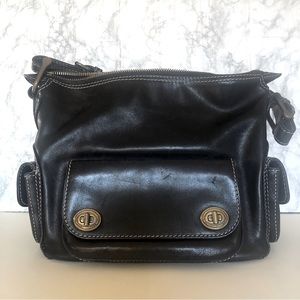 ❌sold❌ VTG Marc Jacobs Y2K IT BAG Black Leather Handbag Original Brass Hardware